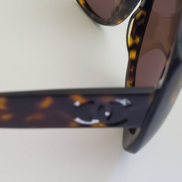 Chanel 5183 c714/3G Sunglasses Brown Tortoise Brown W/case &Box - Picture 7 of 10